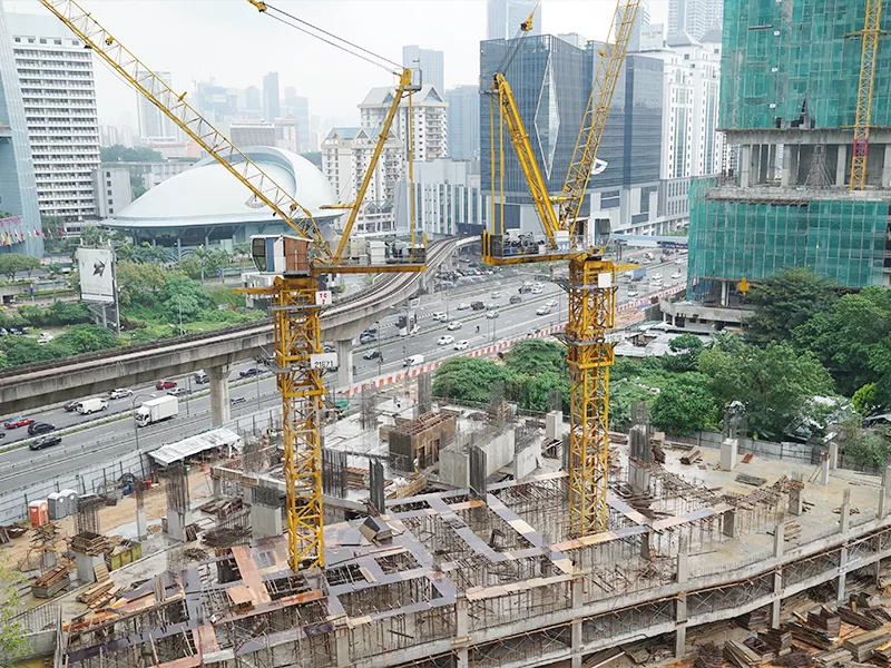 QTD6024-16/18t luffing jib tower crane